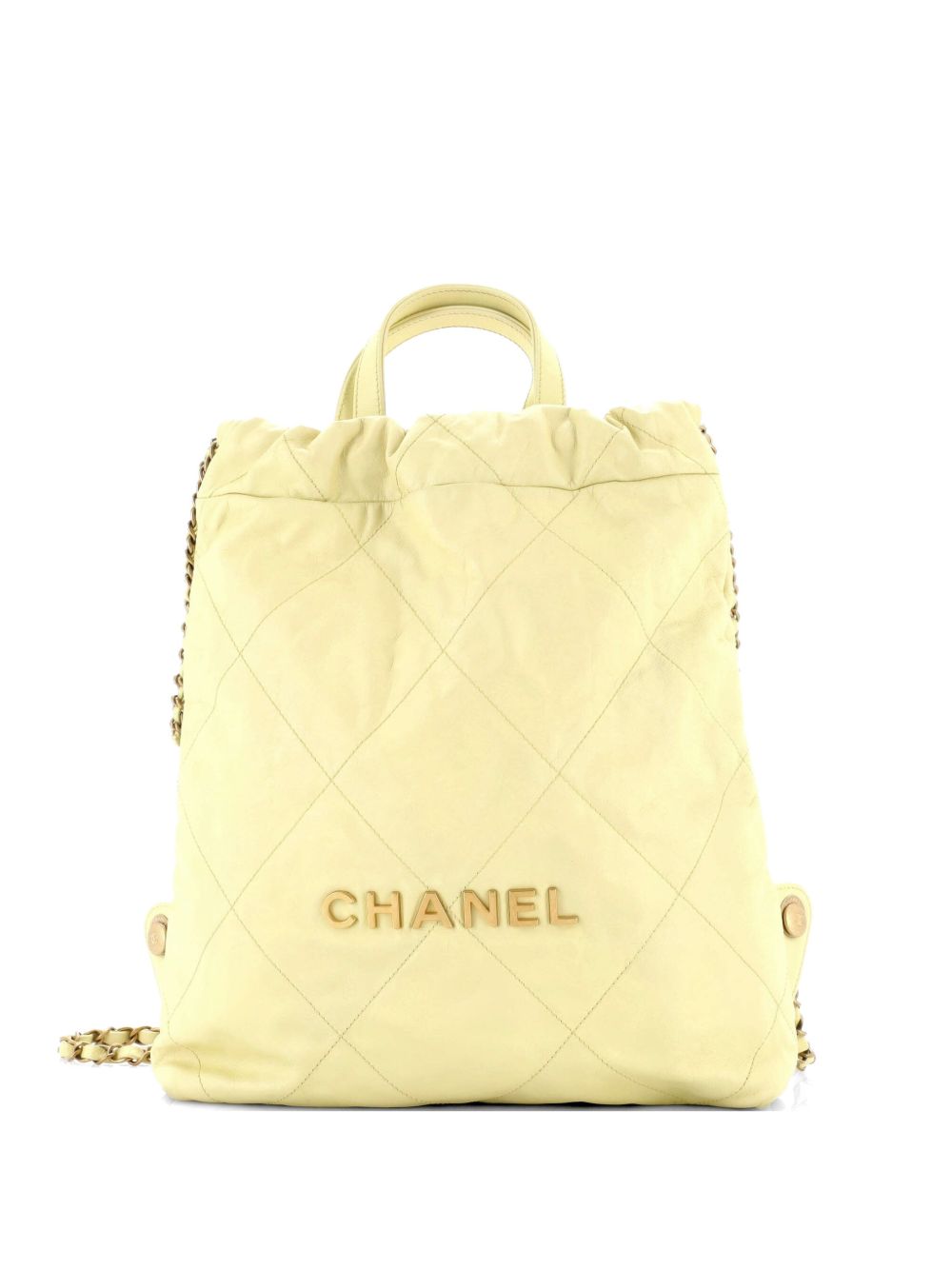 22 Chain Quilted Calfskin Medium backpack