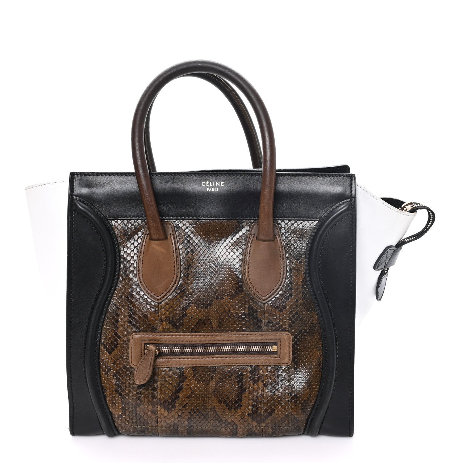 Celine Python Calfskin Mini Luggage Multicolor