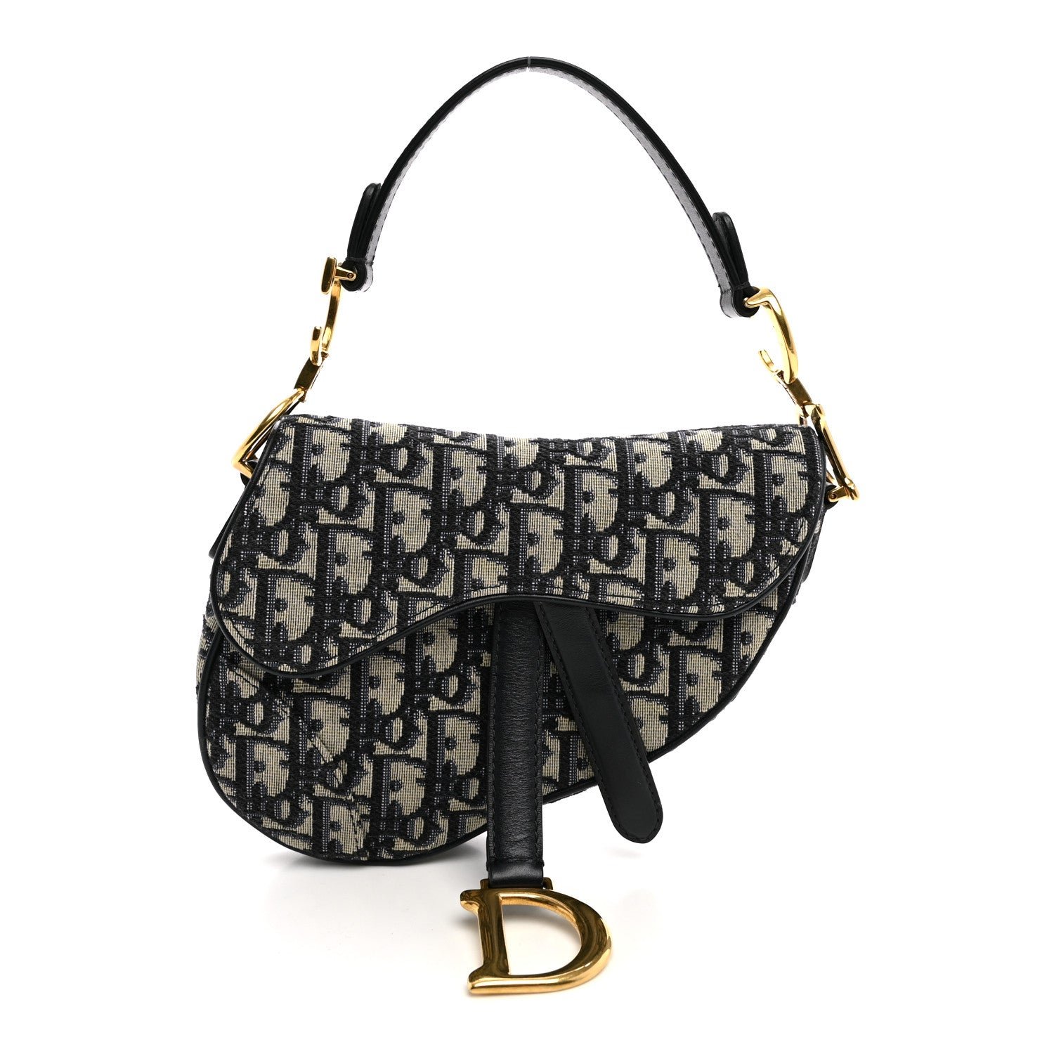 Christian Dior Oblique Mini Saddle Bag Blue