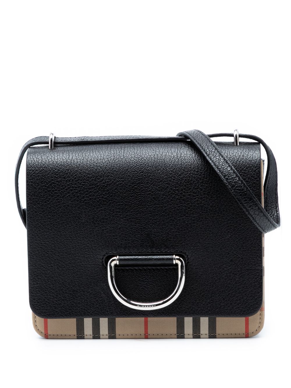 2000-2017 Small House Check Trimmed Goatskin D Ring crossbody bag
