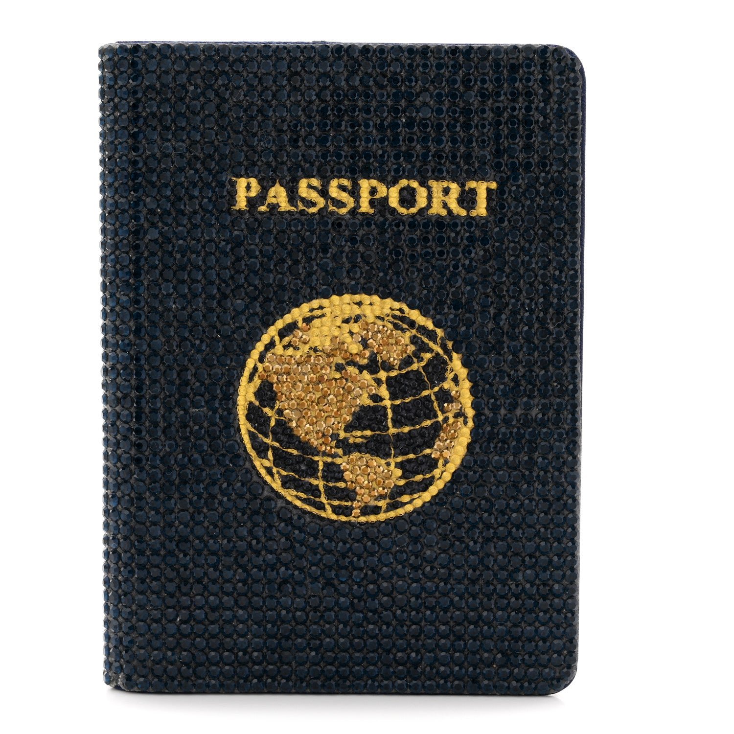 Judith Leiber Crystal Traveler Passport Holder Jet