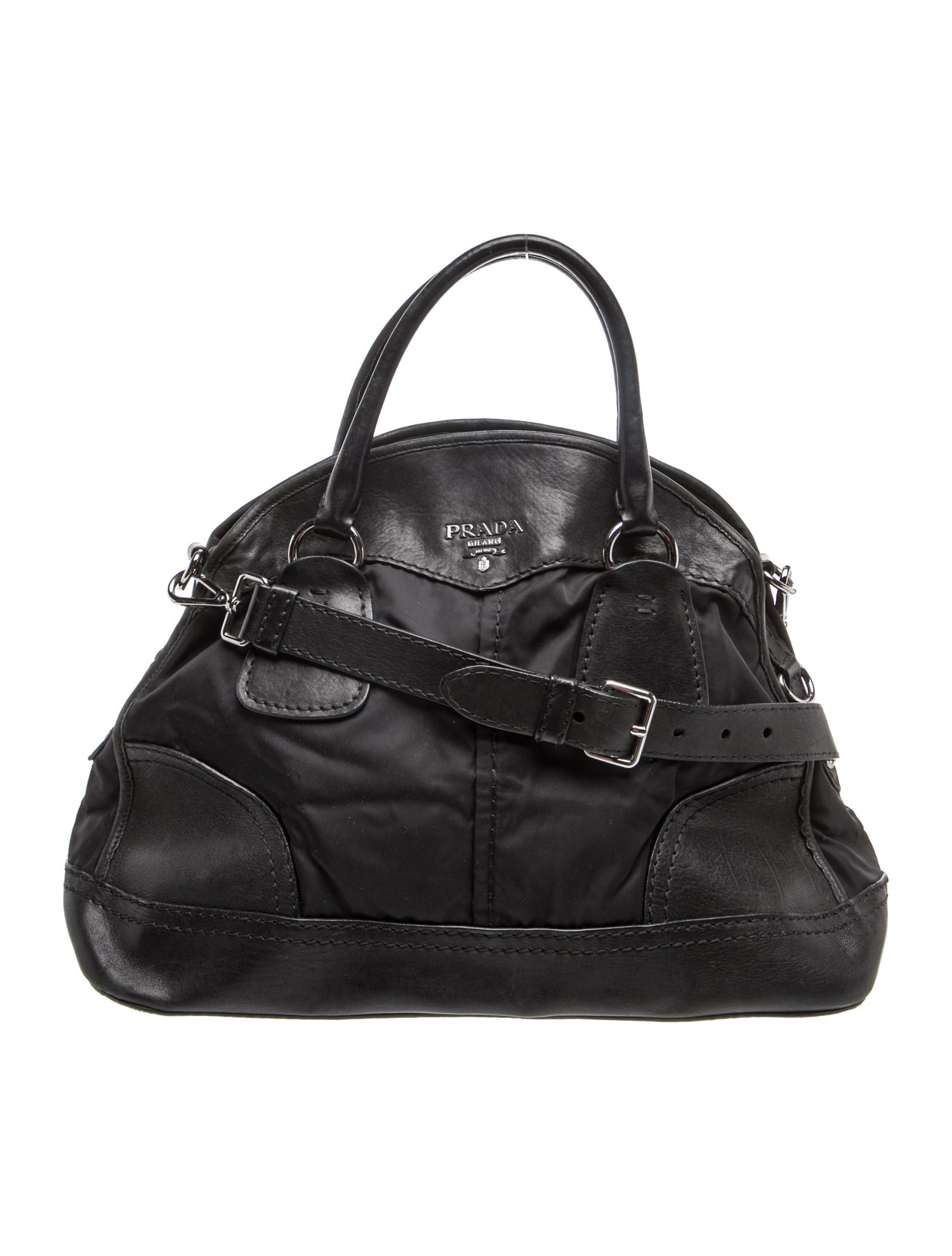 Tessuto Nylon Top Handle Bag