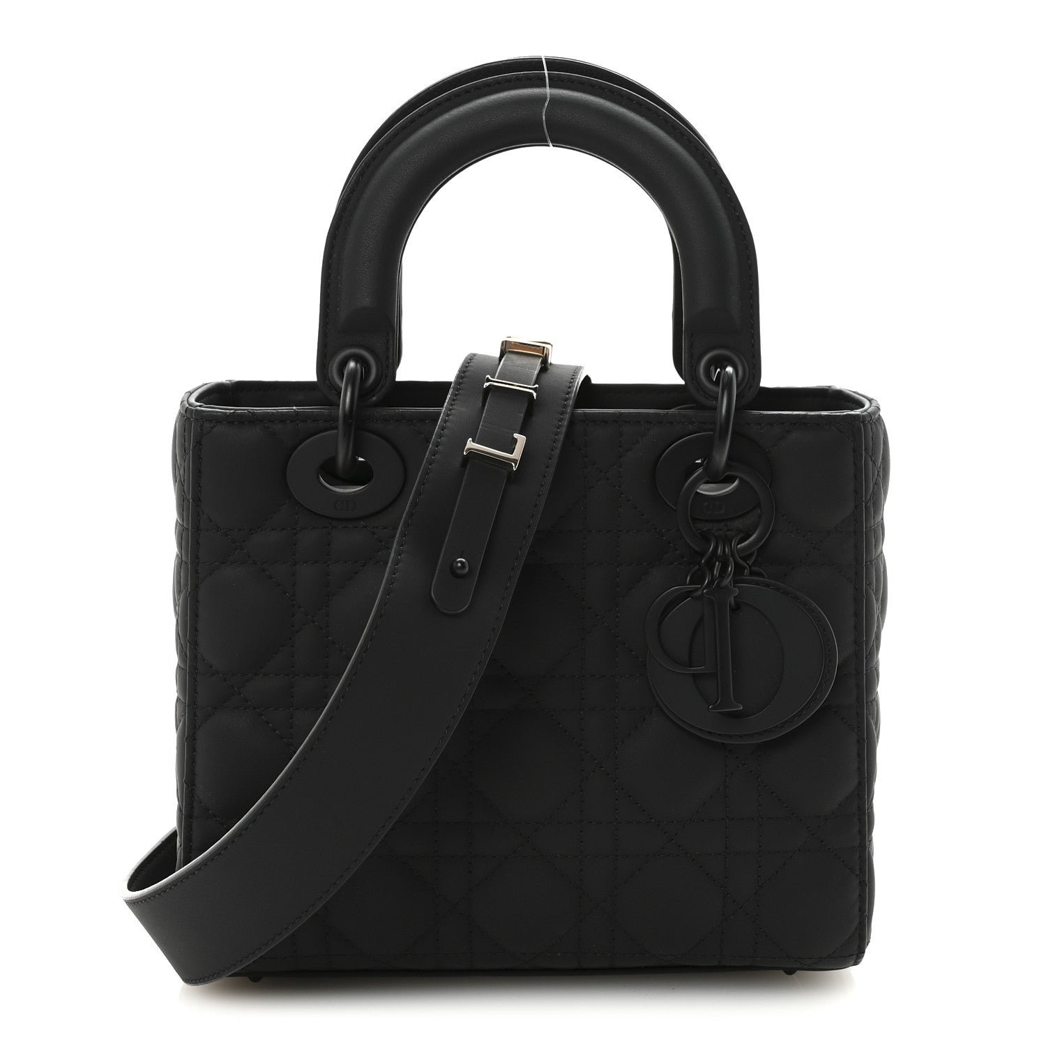 Christian Dior Ultra Matte Calfskin Cannage Small My ABCDior Lady Dior Black