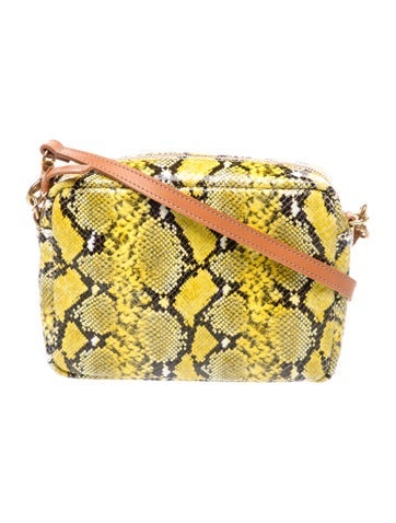 Embossed Leather Messenger Bag