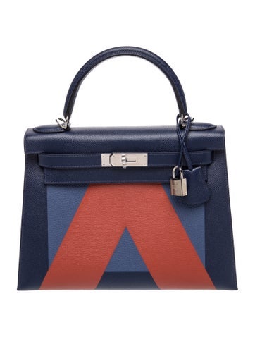 Special Order Epsom Kellygraphie 'Lettre A' Kelly II Sellier 28