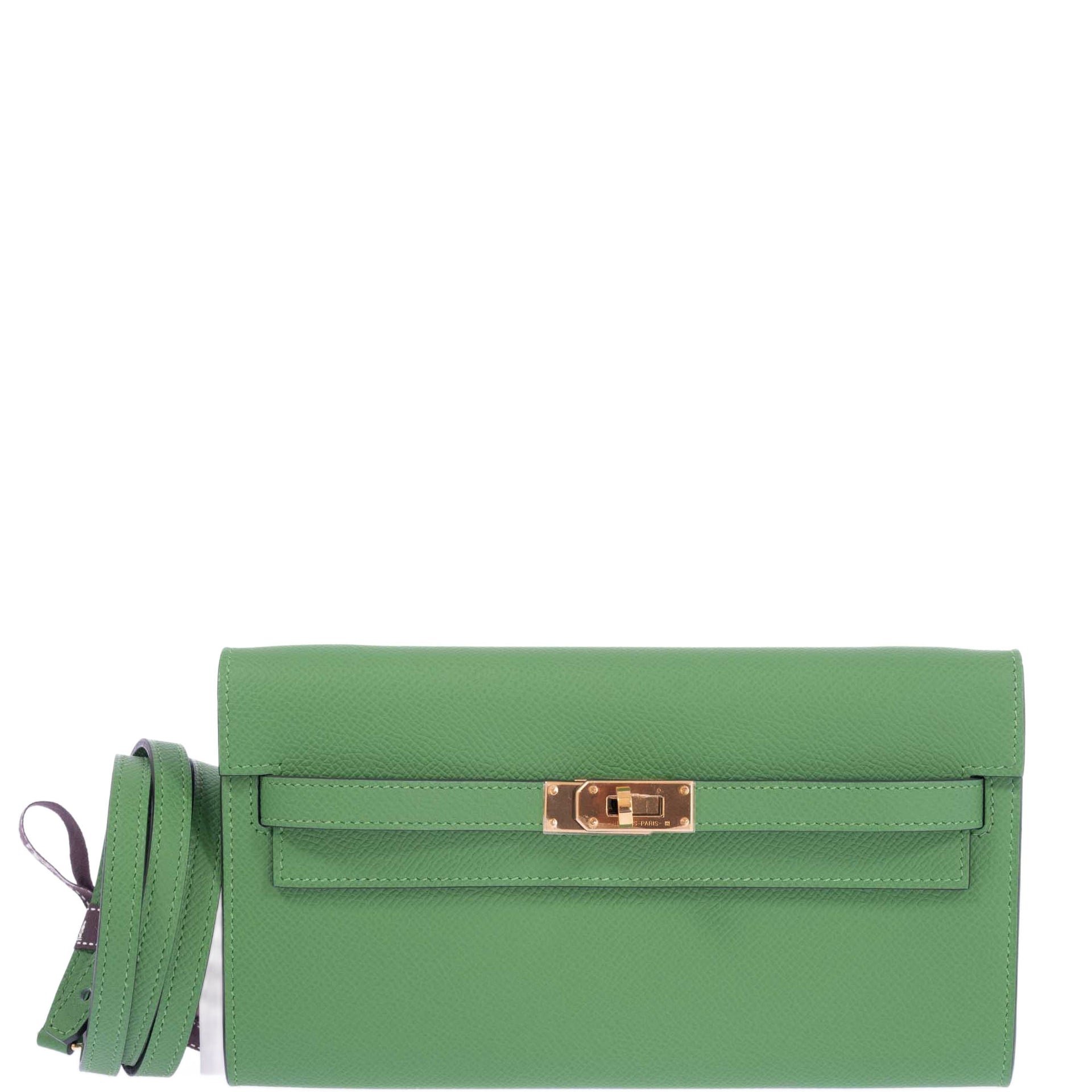 Hermes Hermès Kelly To Go Wallet Vert Yucca Epsom Palladium Hardware