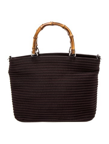 Bamboo Top Handle Bag Vintage