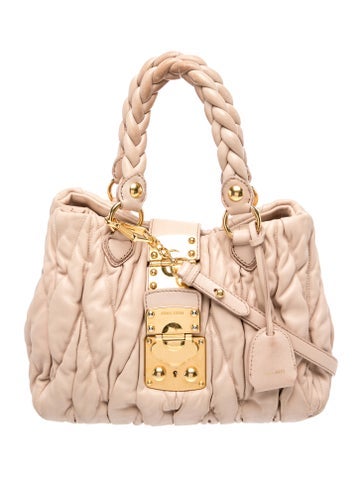 Miu Miu Leather Top Handle Bag