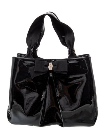 Ferragamo Patent Leather Top Handle Bag w/ Tags