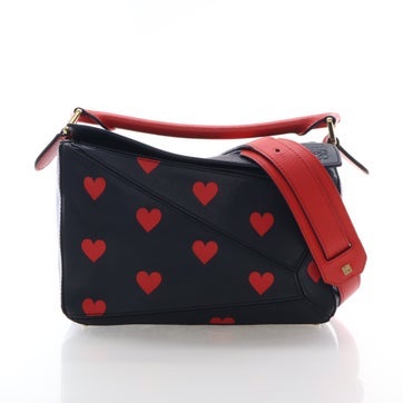 Calfskin Heart Puzzle Bag Small