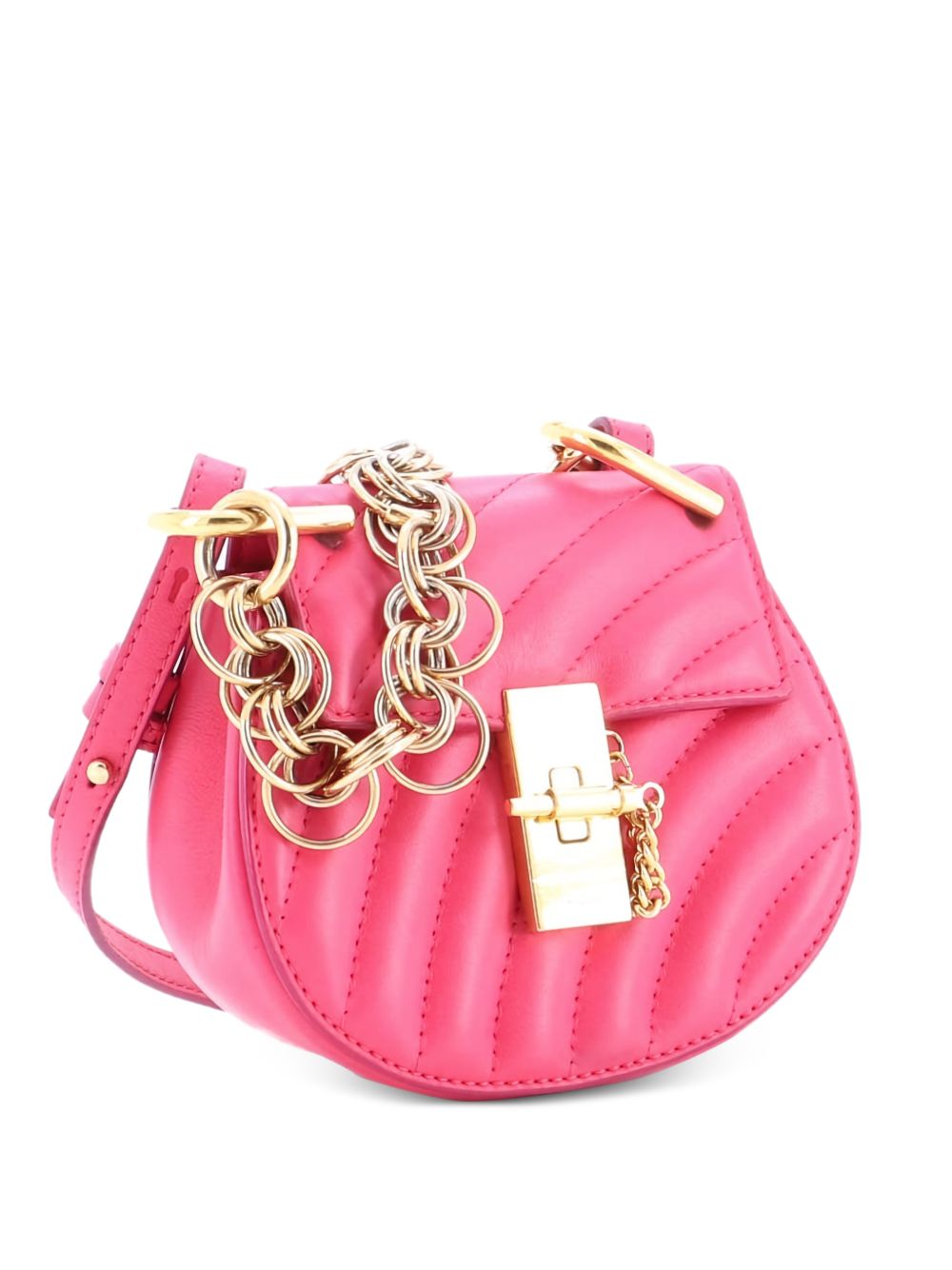Drew Bijou Quilted Leather Nano crossbody bag