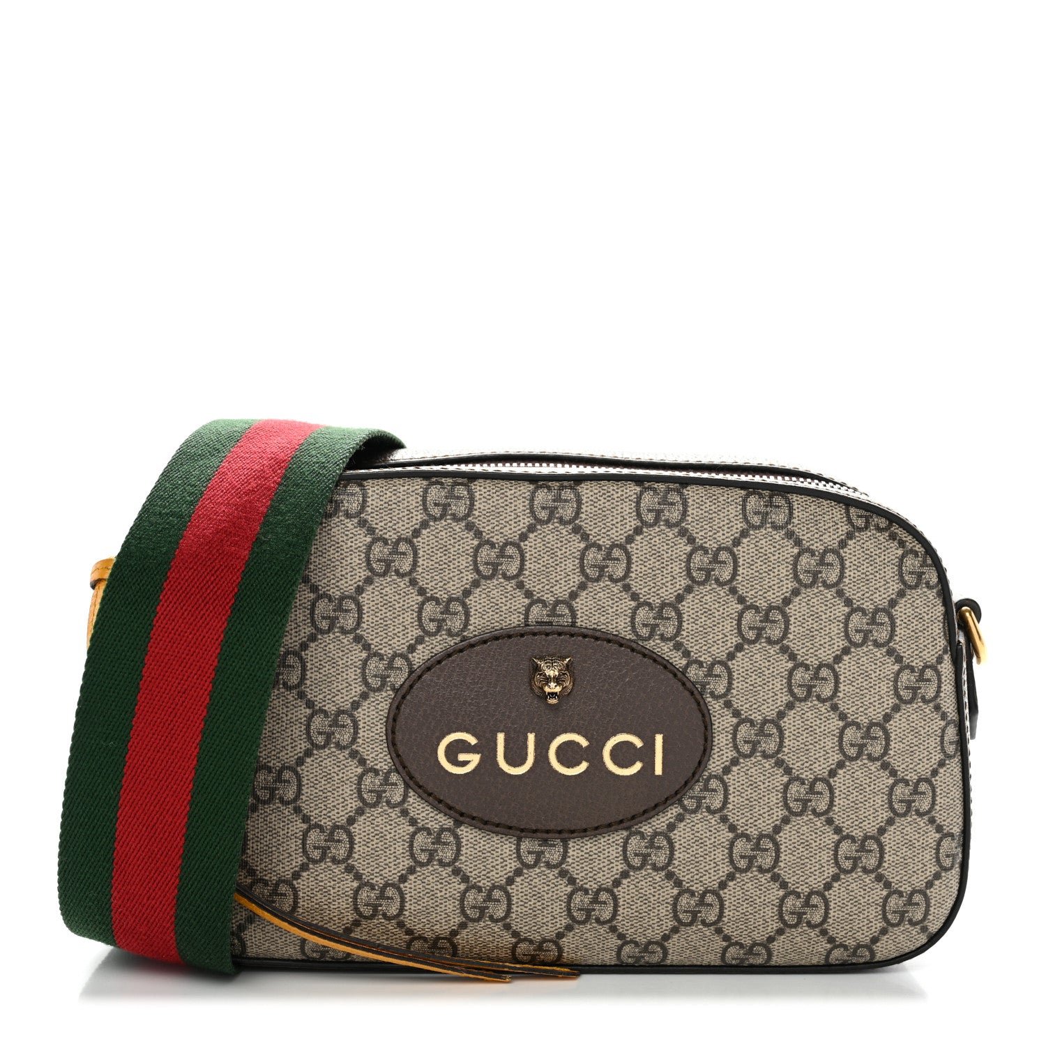 Gucci Gucci GG Supreme Monogram Web Neo Vintage Shoulder Bag Beige New Acero Crop