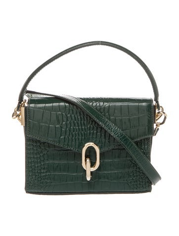 Anine Bing Embossed Leather Top Handle Bag