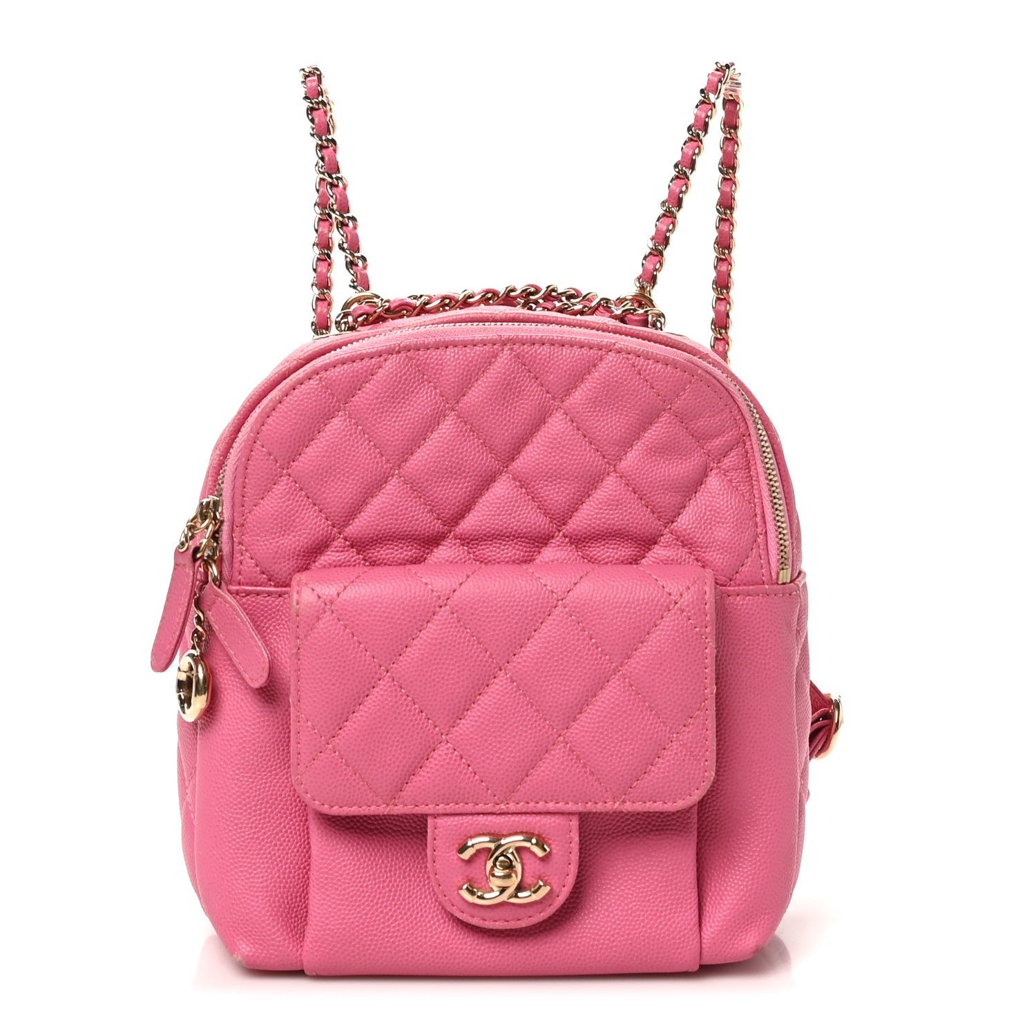 Chanel Caviar Quilted Small CC Day Backpack Pink