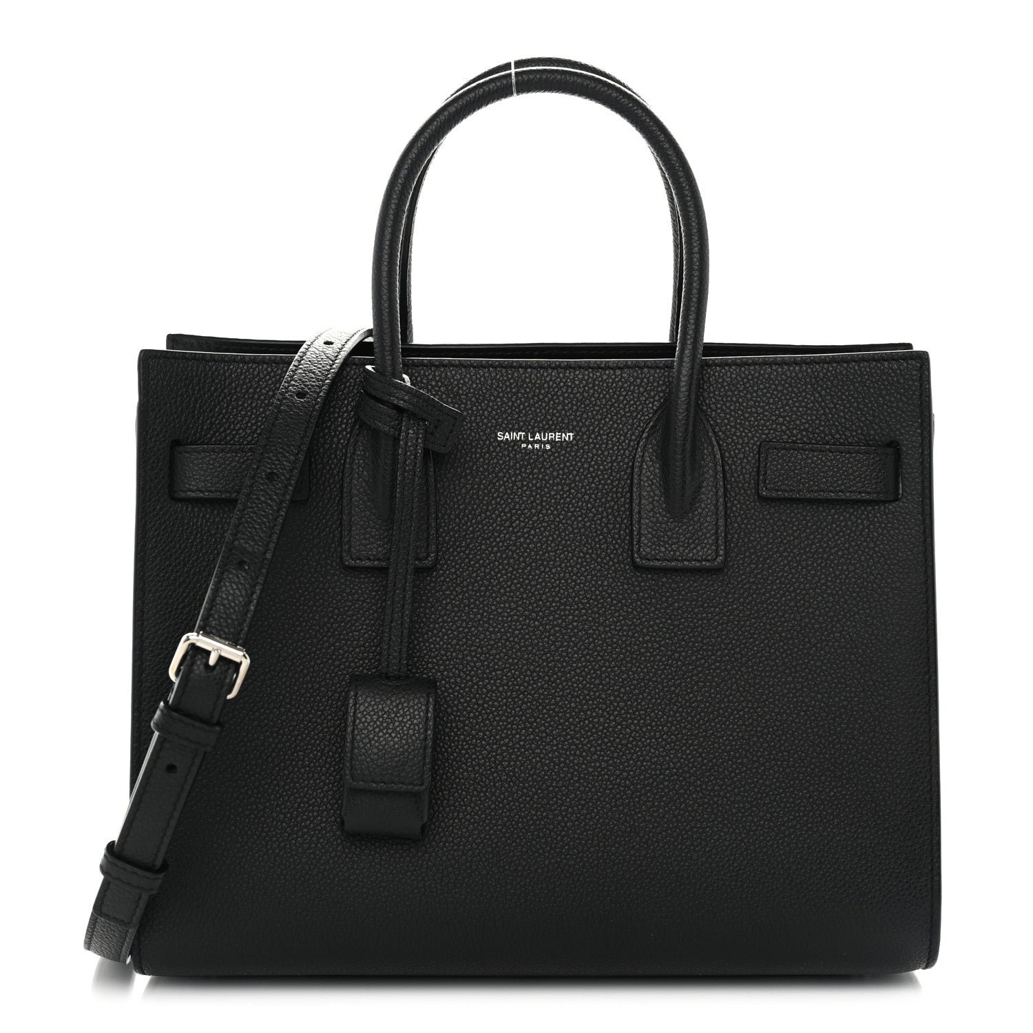 Saint Laurent Grained Calfskin Baby Sac De Jour Souple Black
