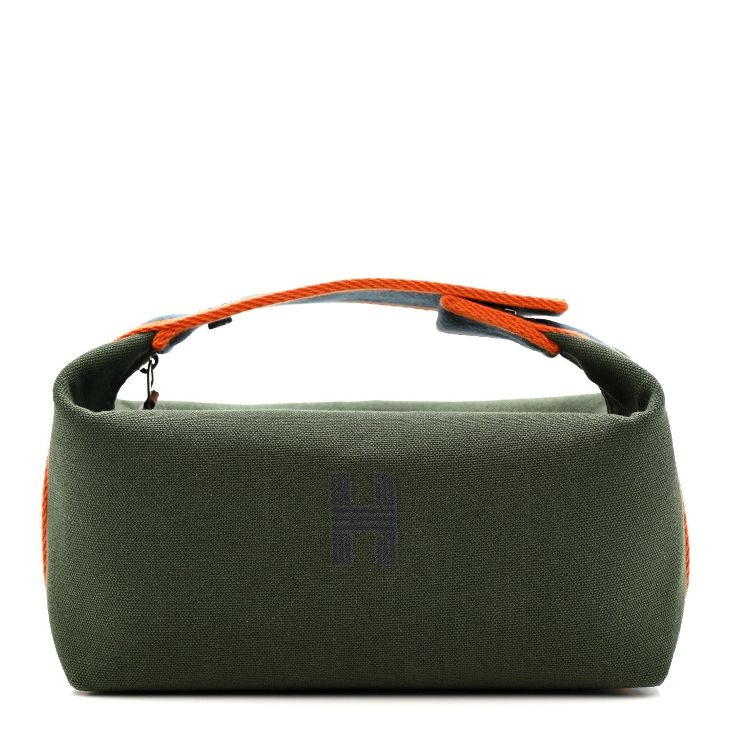 Hermes Hermes Canvas Small Bride-A-Brac Pouch Vert Foret