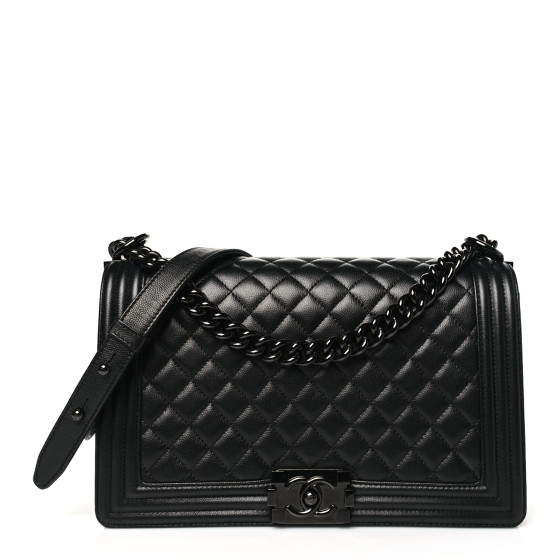 Chanel Caviar Quilted New Medium Boy Flap So Black