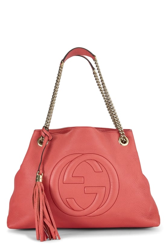 Pink Leather Soho Chain Tote