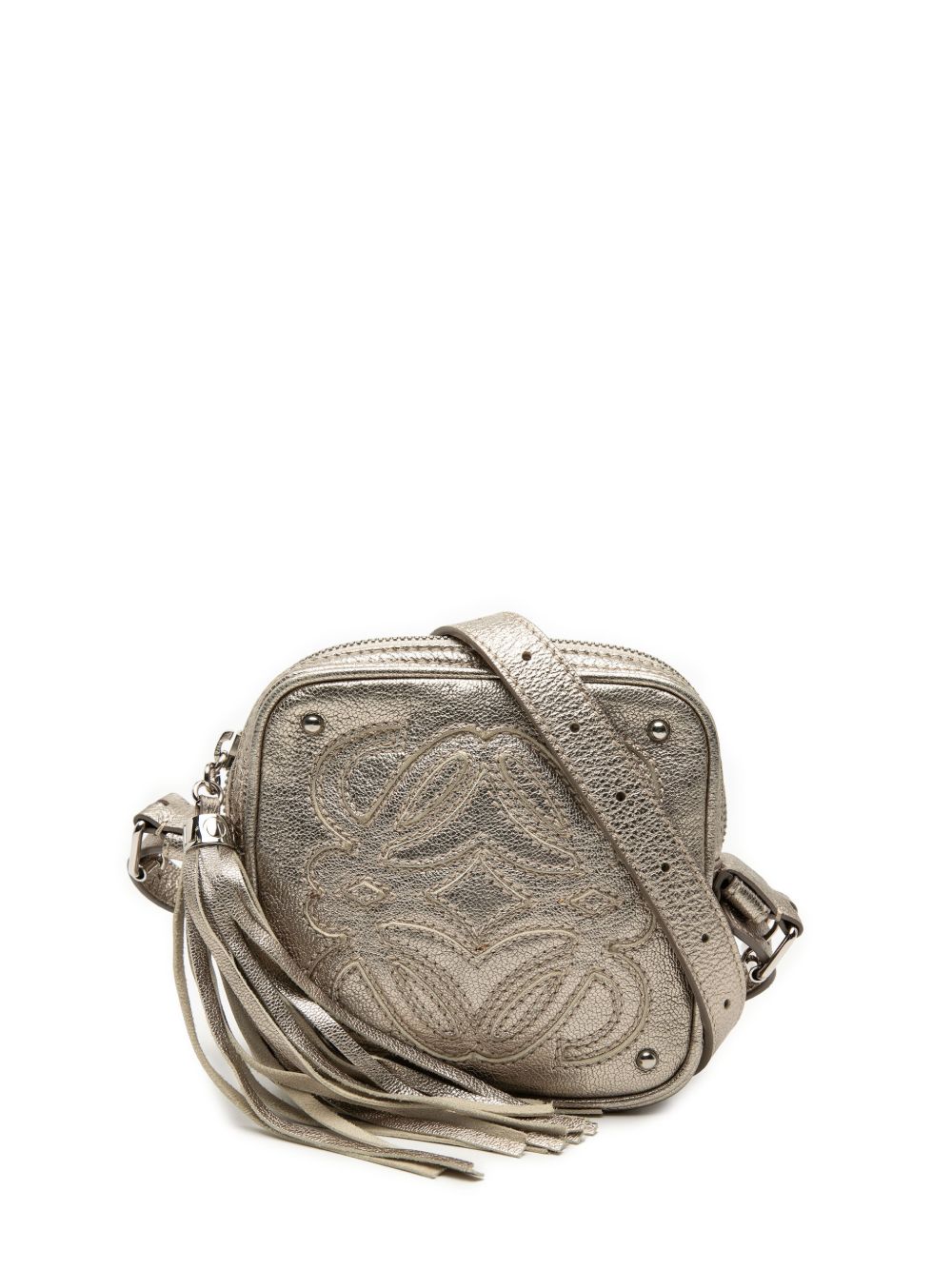 2007 Mini Metallic Goatskin Anagram Tassel crossbody bag