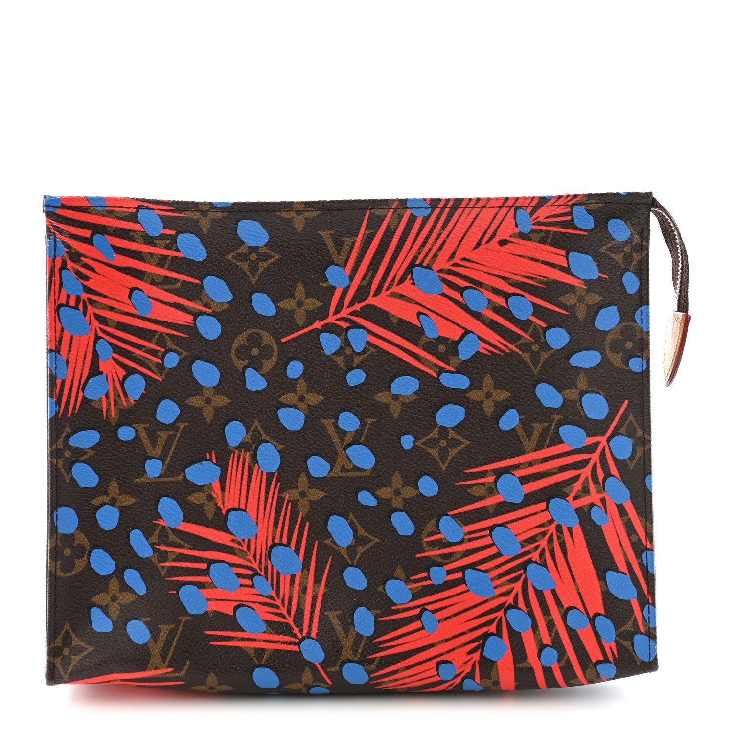 Louis Vuitton Monogram Jungle Dots Toiletry Pouch 26 Coquelicot Denim