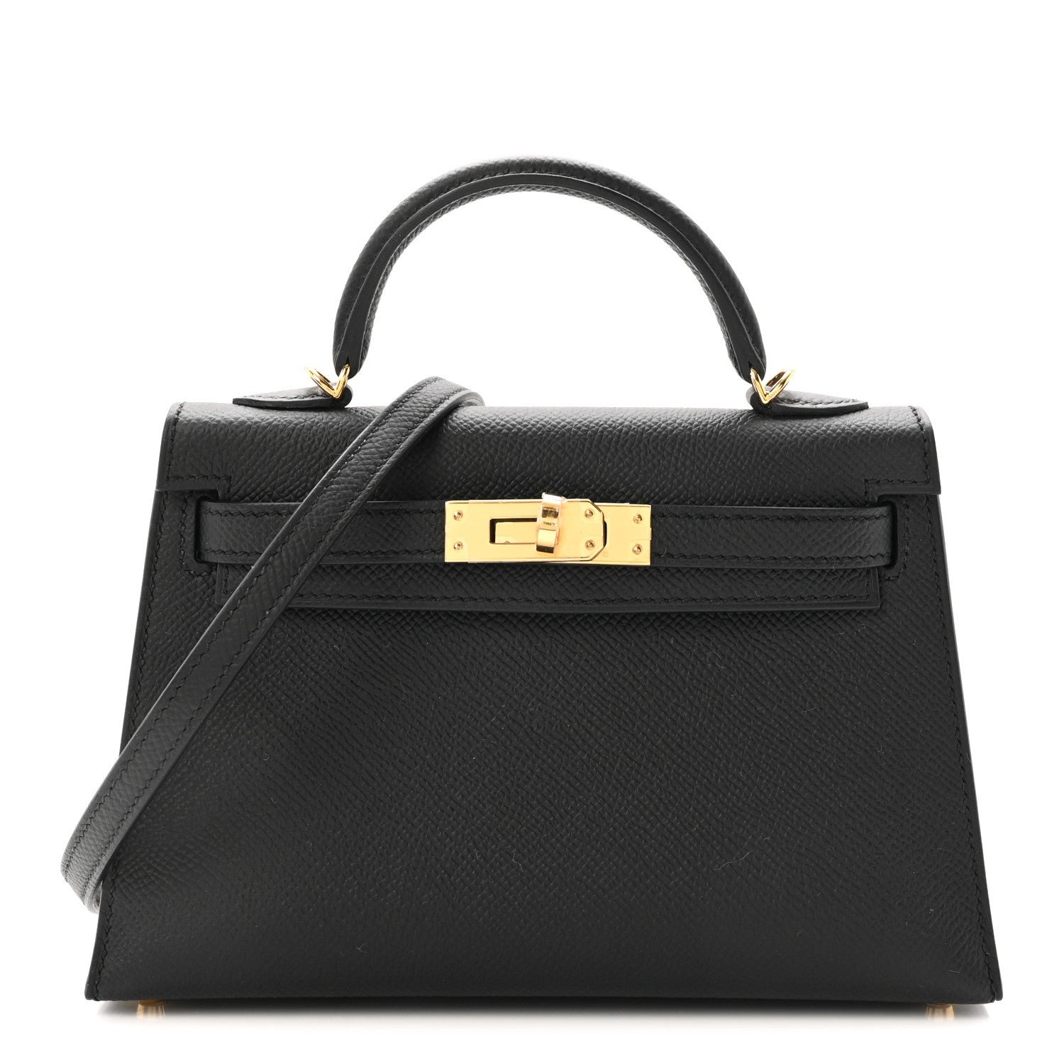 Hermes Epsom Mini Kelly Sellier 20 Black