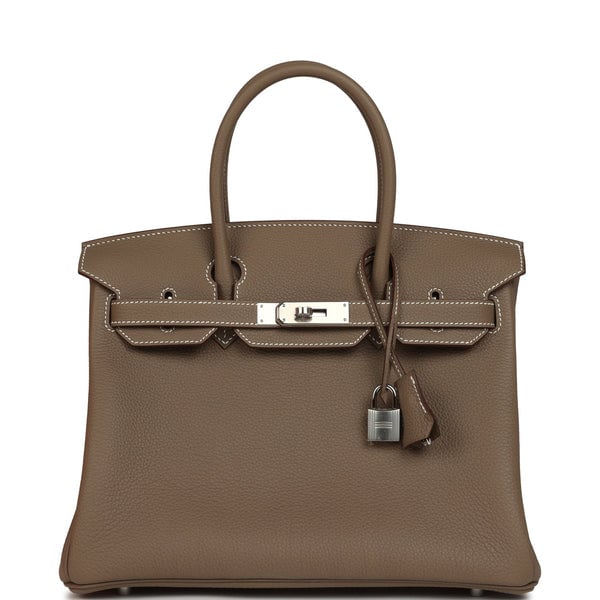 Hermes Birkin 30 Etoupe Togo Palladium Hardware