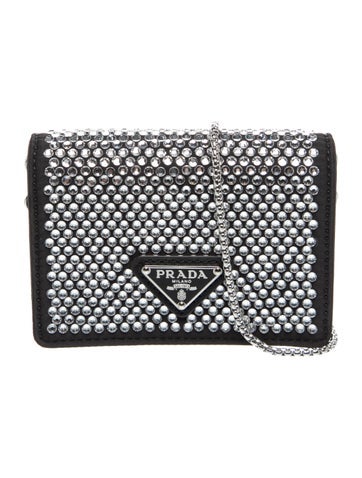 Enameled Metal Triangle Crystal Mini Bag Mini