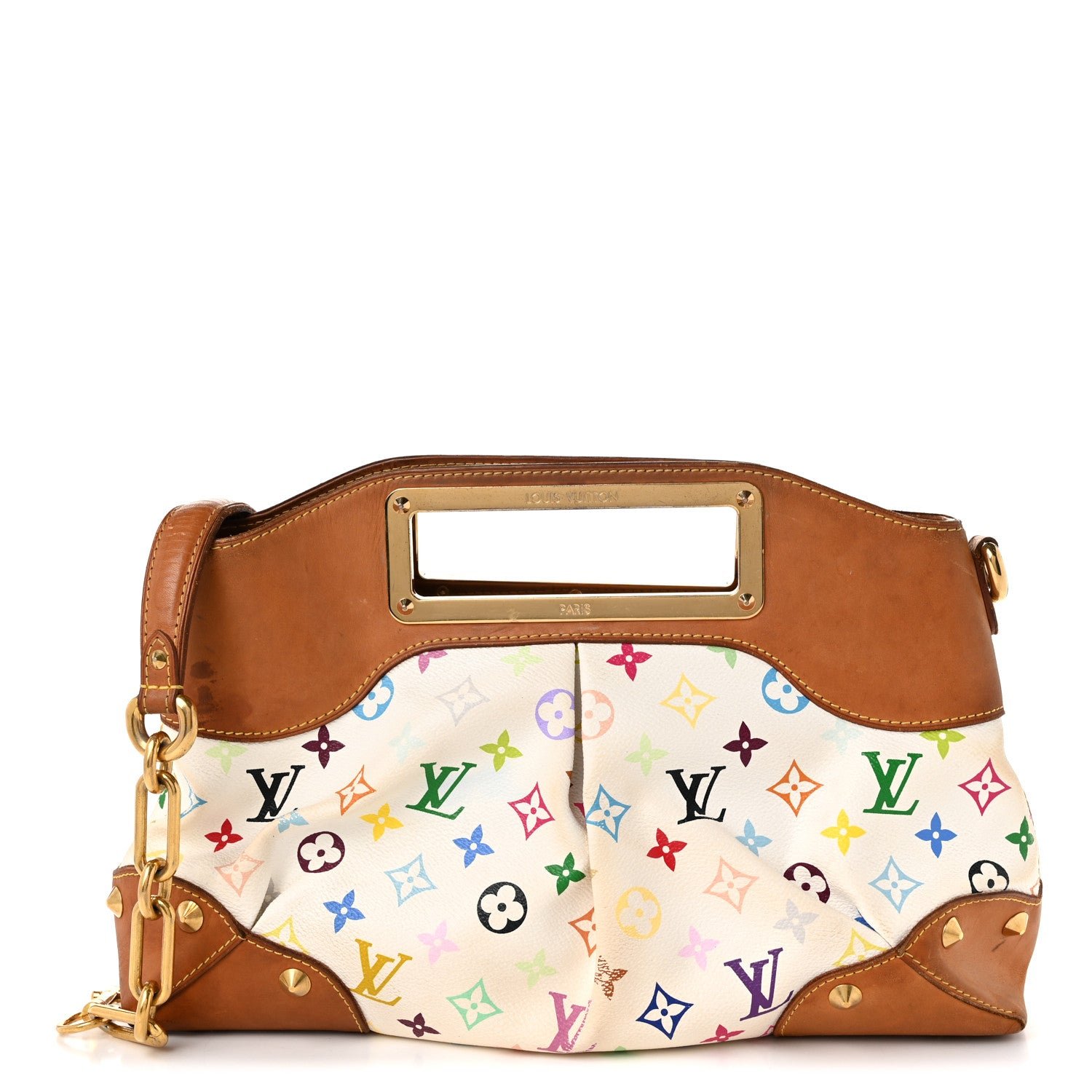Louis Vuitton Monogram Multicolor Judy MM White