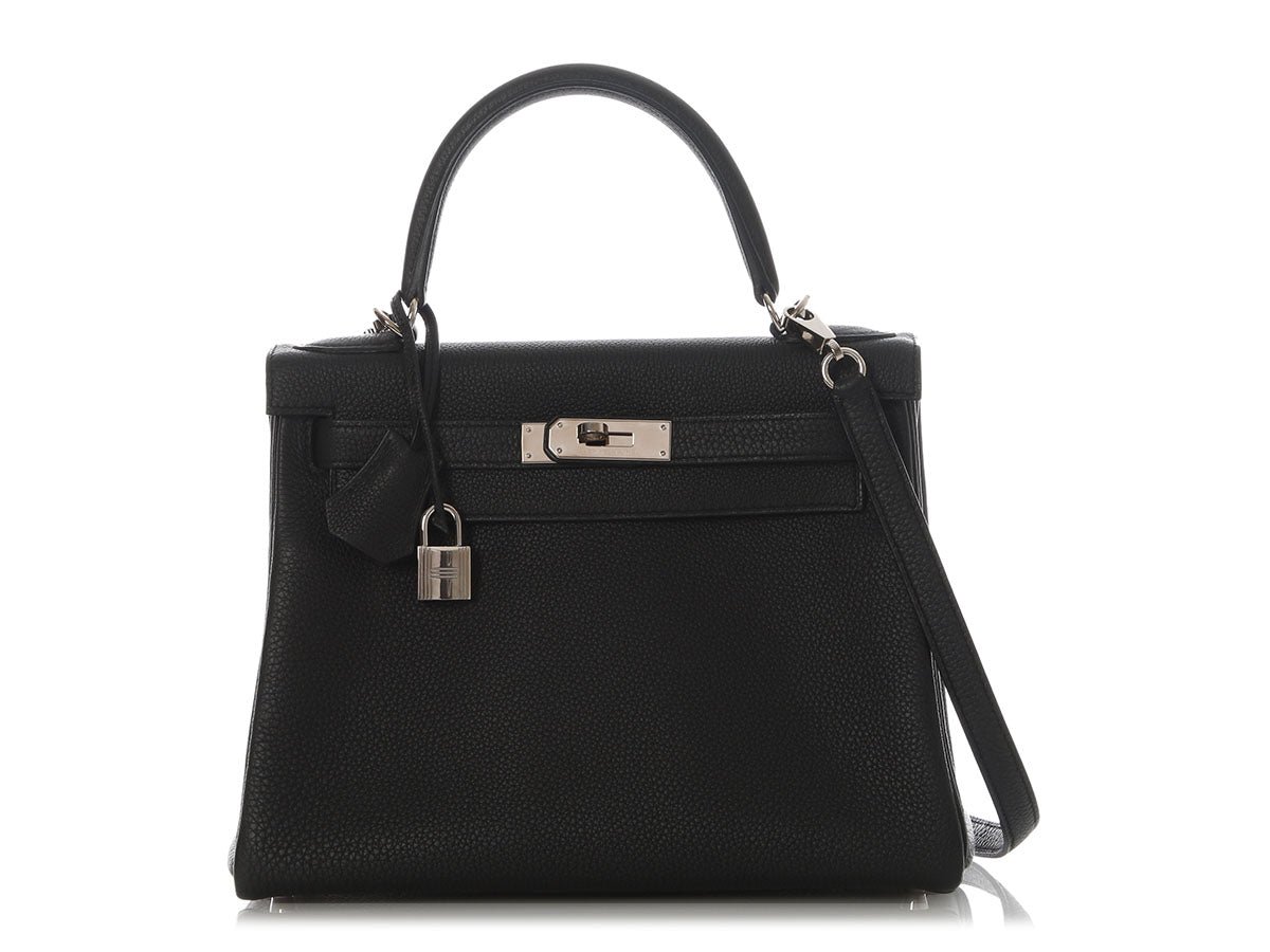 Hermes Hermès Black Togo Kelly 28