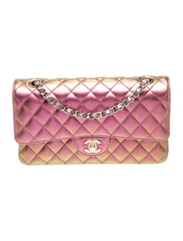 Classic Medium Iridescent Double Flap Bag