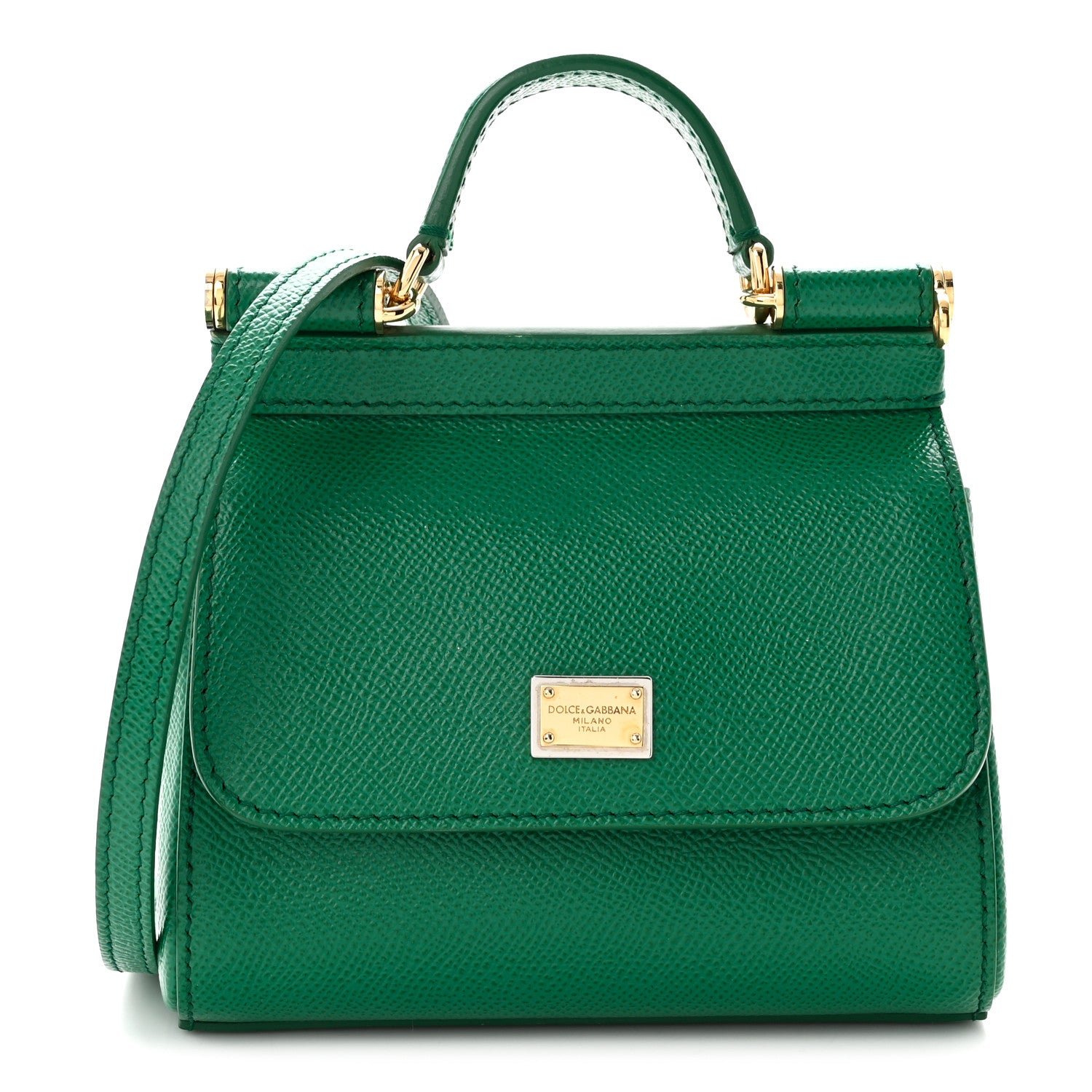 Dolce & Gabbana Dauphine Micro Miss Sicily Satchel Green