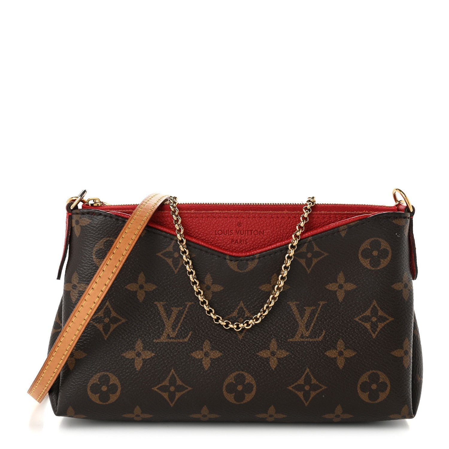 Louis Vuitton Monogram Pallas Clutch Cherry