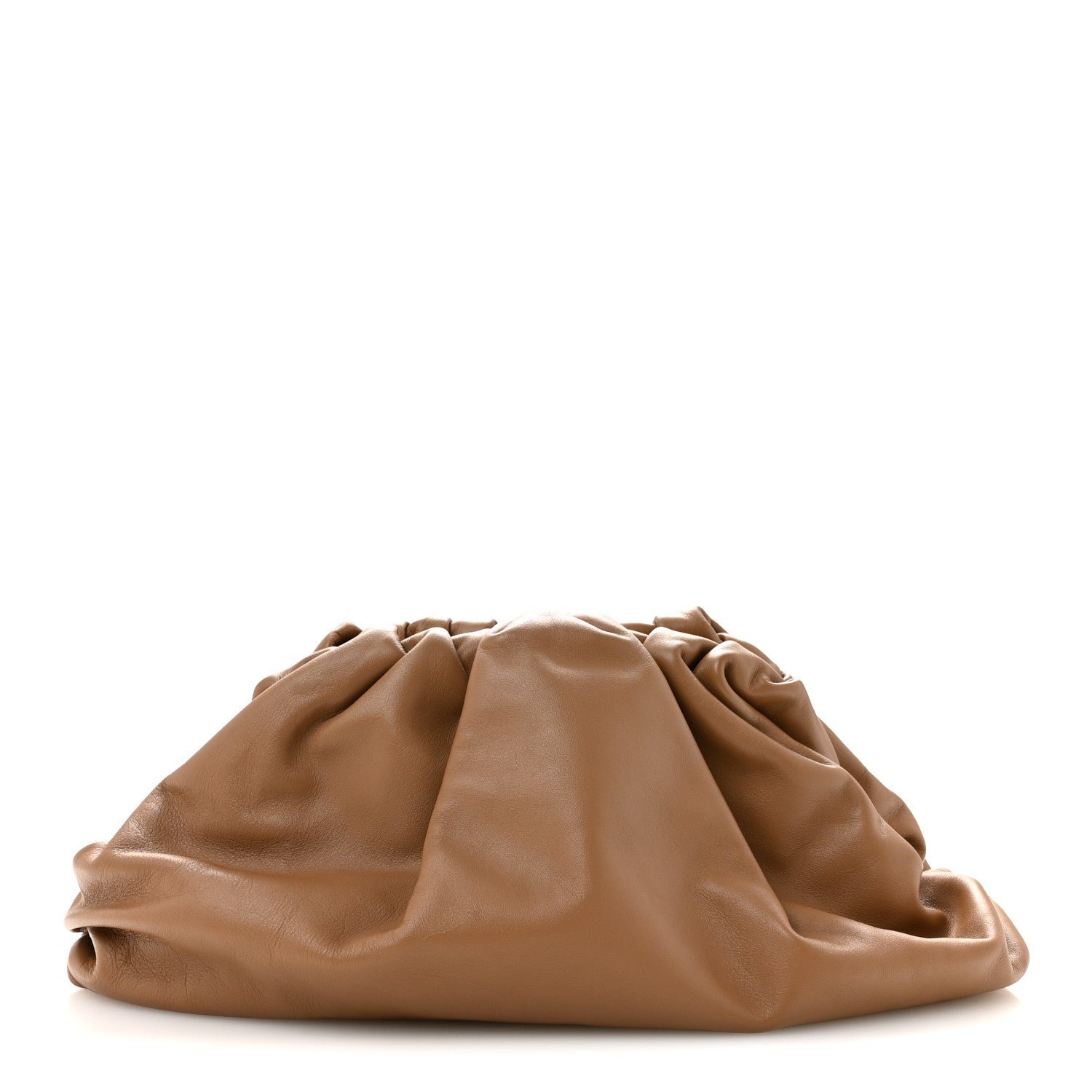 Bottega Veneta Smooth Butter Calf The Pouch Oversized Clutch Teak