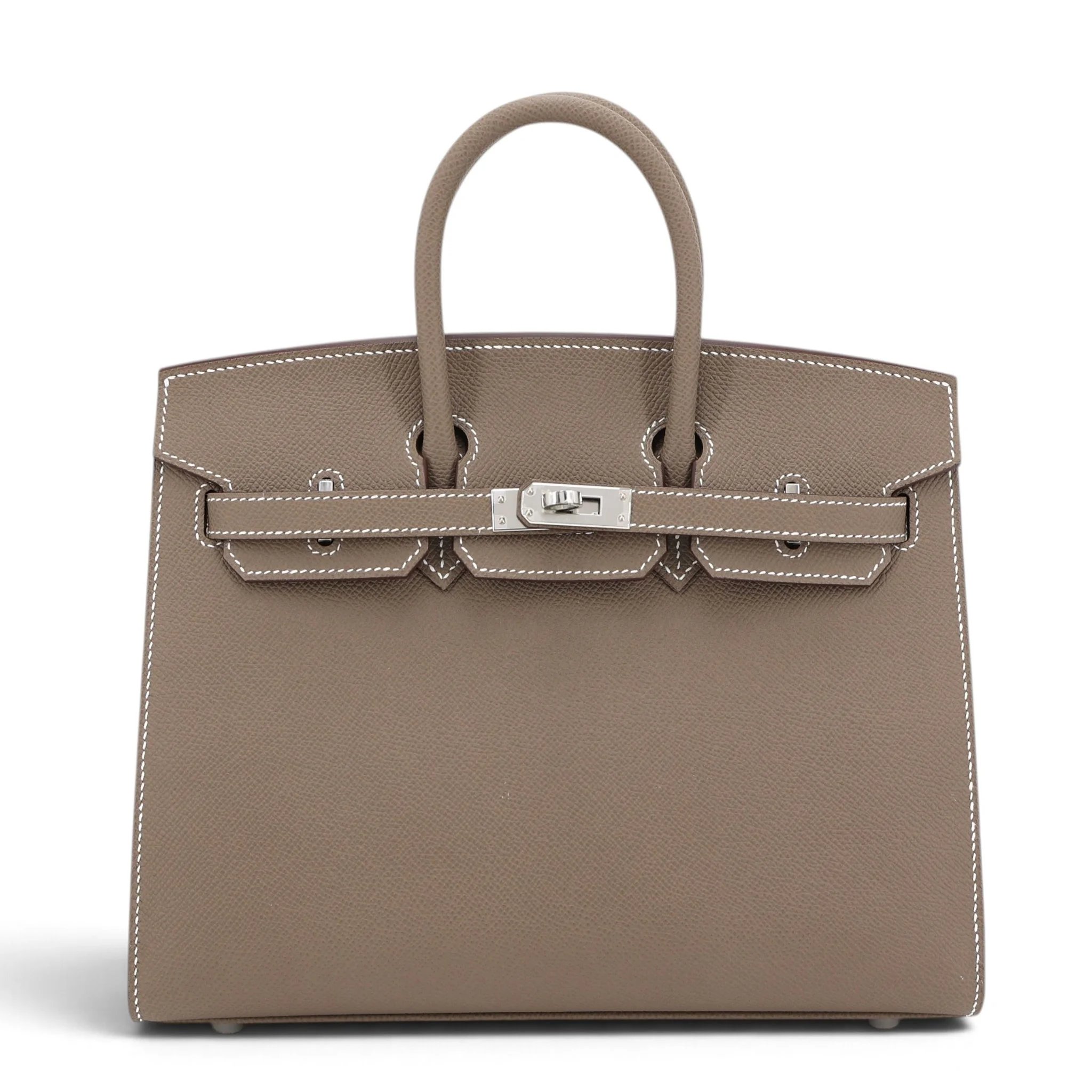 Unused ( Rank NS ) HERMÈS Birkin 25 sellier Etoupe (18) Epsom Palladium hardware W (2024)