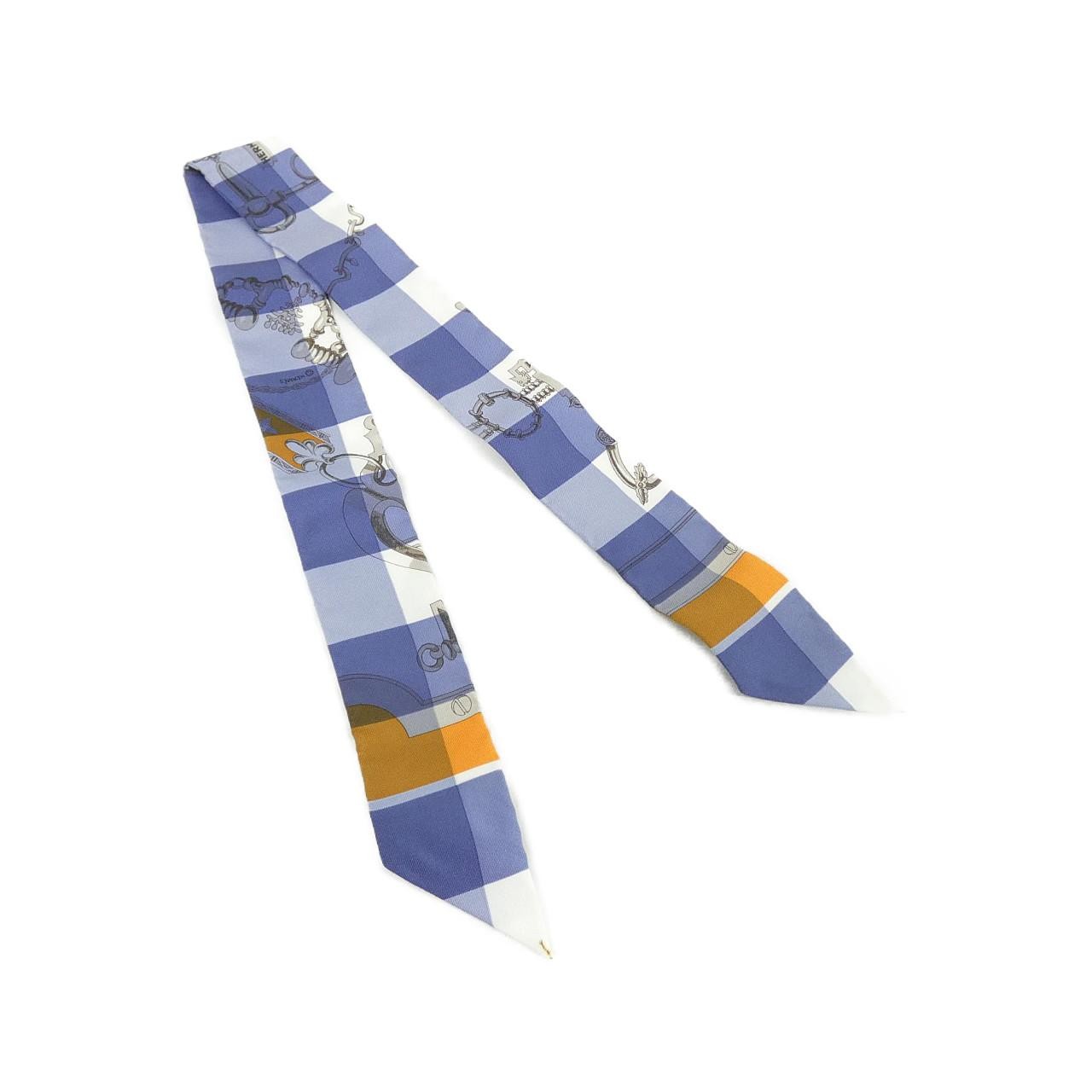 Hermes MORS ET GOURMETTES VICHY Twilly 063206S Scarf