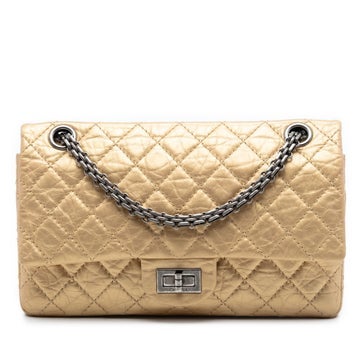 Calf Leather Quilted Aged Calfskin Reissue 2.55 Double Flap