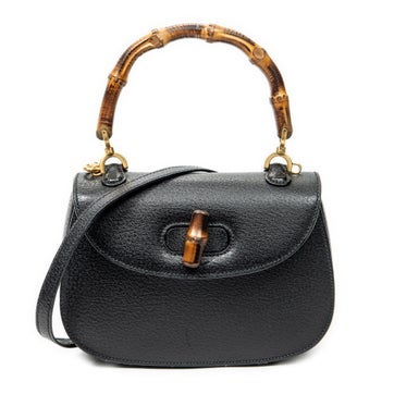 Leather Small Bamboo Top Handle