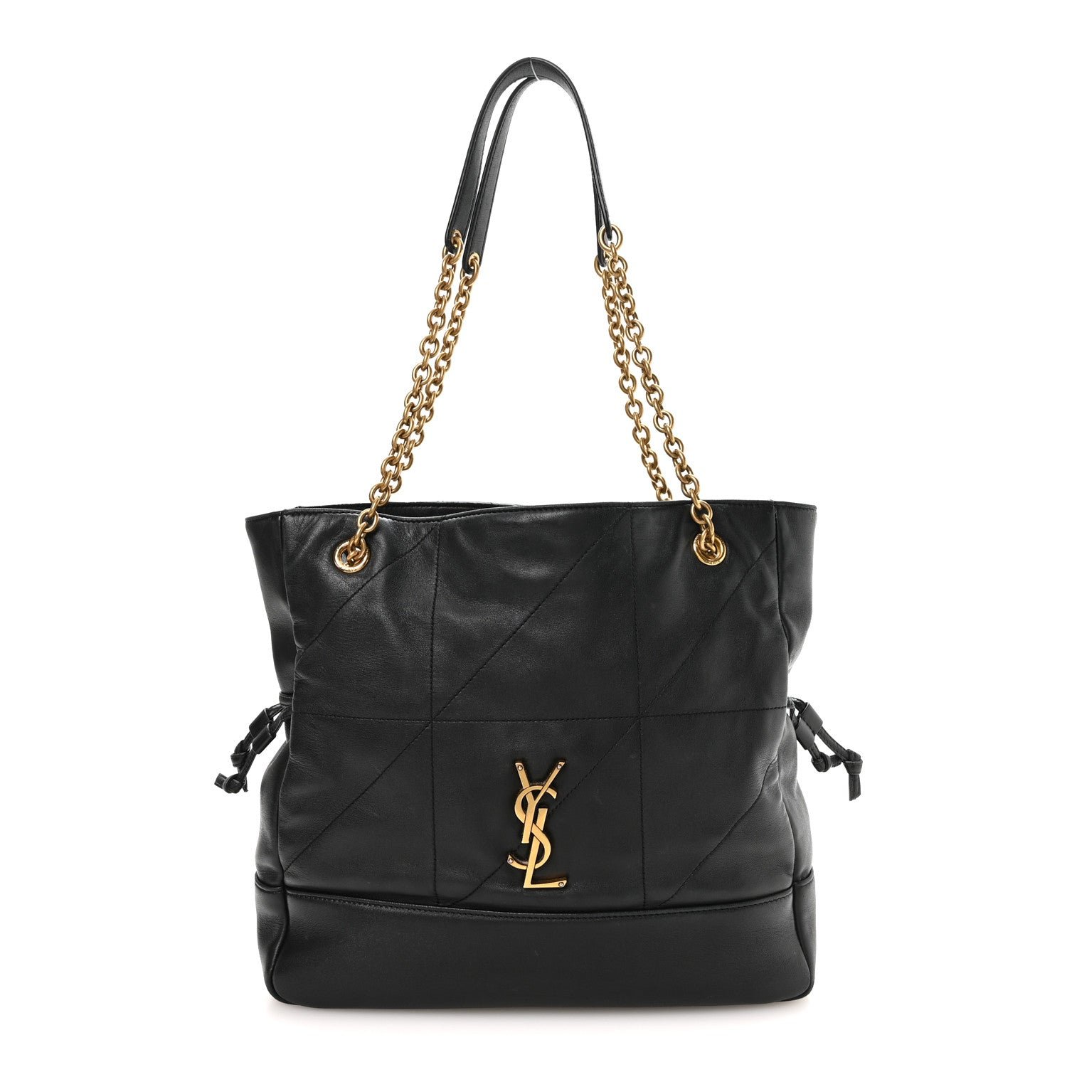 Saint Laurent Lambskin Small Jamie Shopping Tote Black