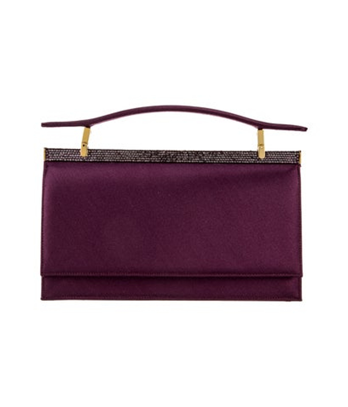 Judith Leiber Leiber Satin Top Handle Bag