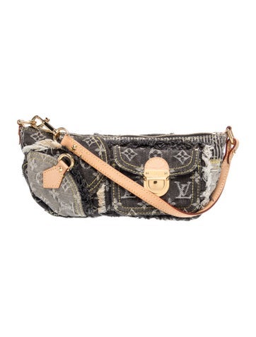 Monogram Denim Denim Patchwork Pouchy Vintage