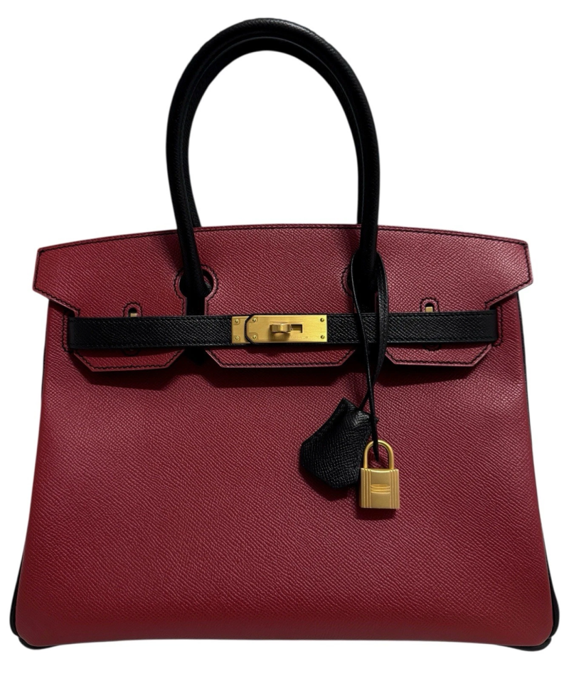 Hermes Rouge H and Black Epsom HSS Birkin 30 Brushed Gold Hardware, 2011