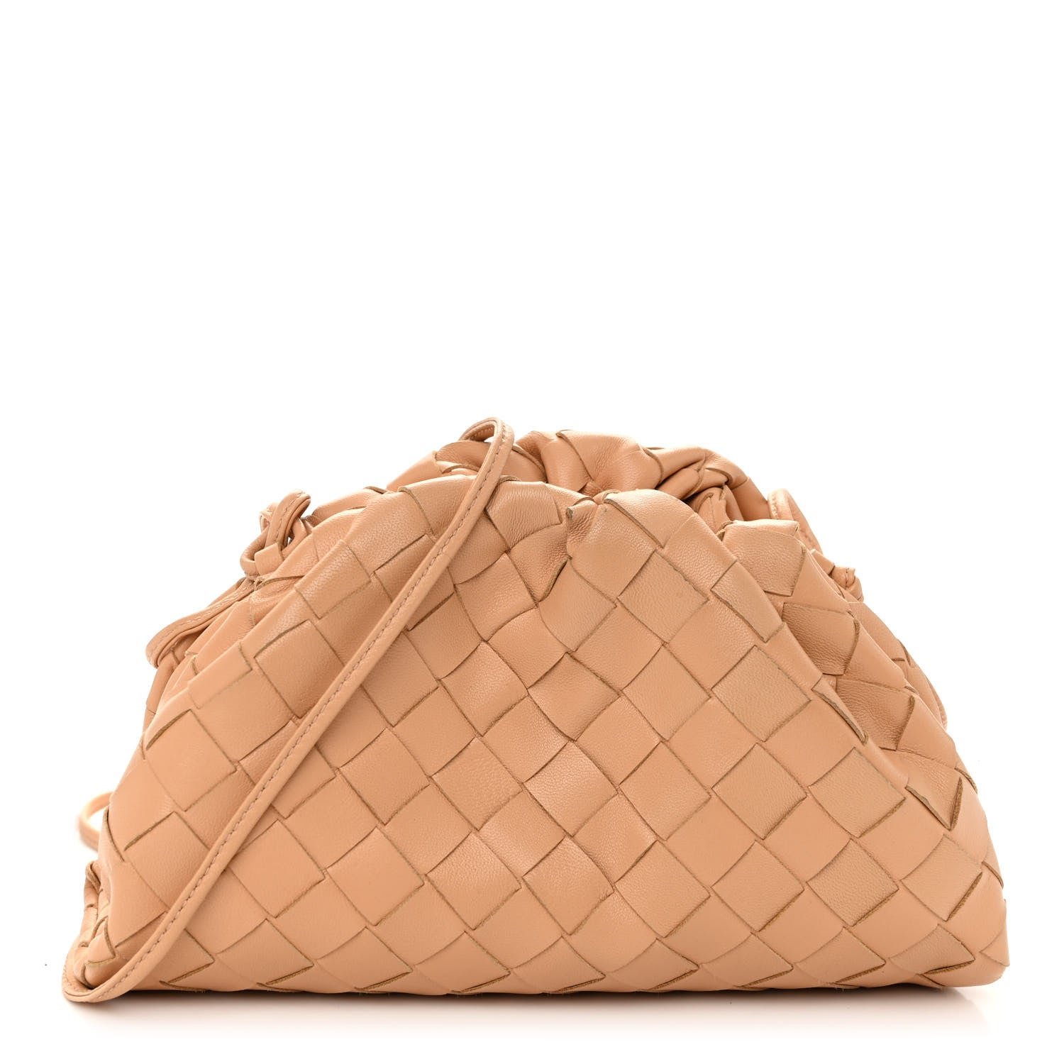 Bottega Veneta Nappa Intrecciato The Mini Pouch Almond
