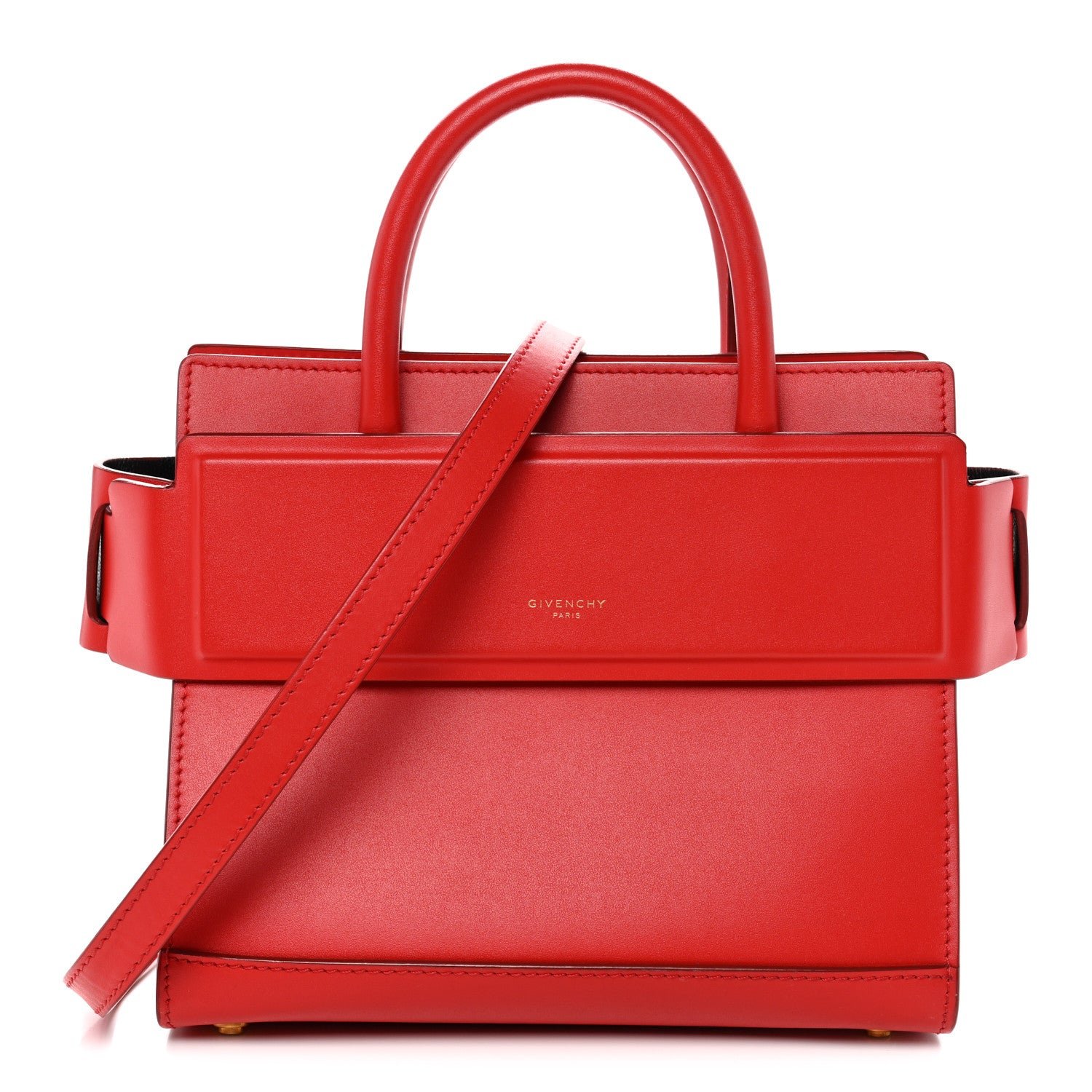 Givenchy Smooth Calfskin Mini Horizon Satchel Red