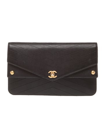 Chevron Envelope Clutch