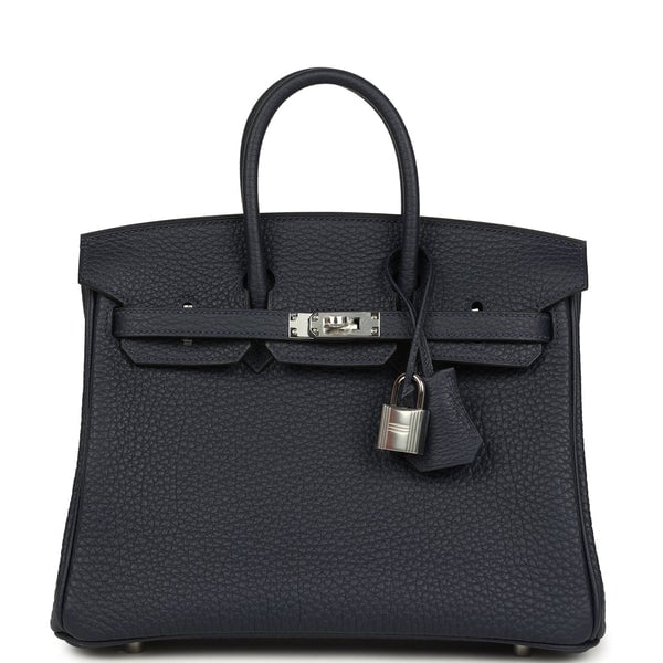 Hermes Hermes Birkin 25 Bleu Nuit Togo Palladium Hardware