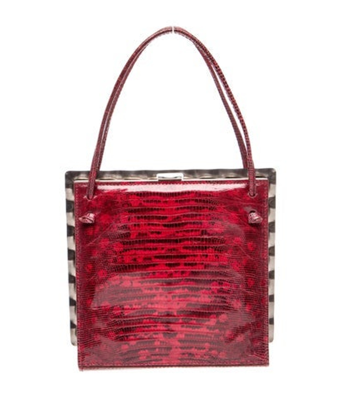 Tod's S Embossed Leather Top Handle Bag