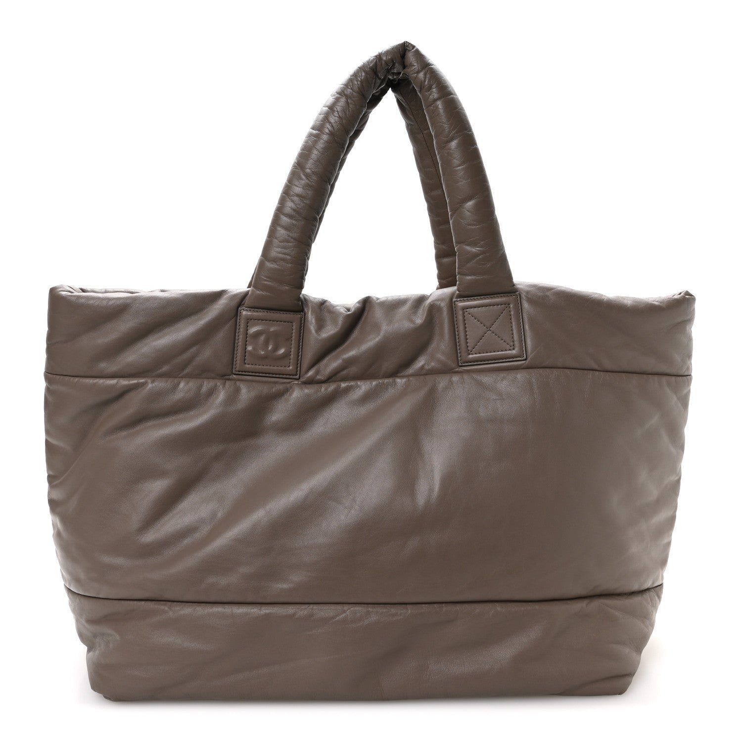 Chanel Lambskin Quilted Extra Large Coco Cocoon Reversible Tote Grey