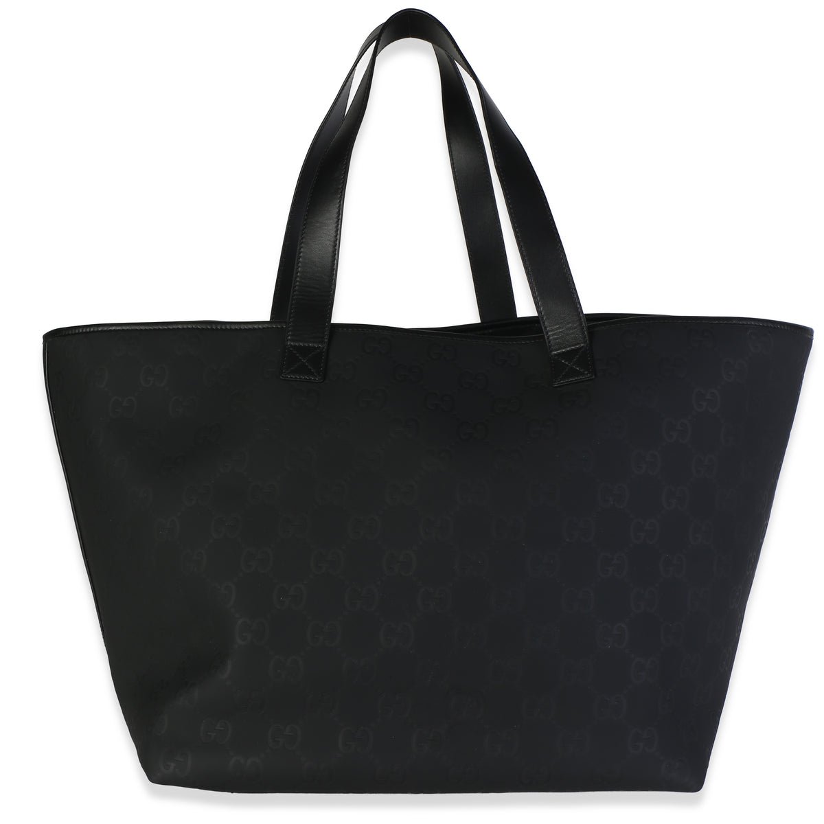 Black Embossed Rubber Effect Large Edge Tote Bag