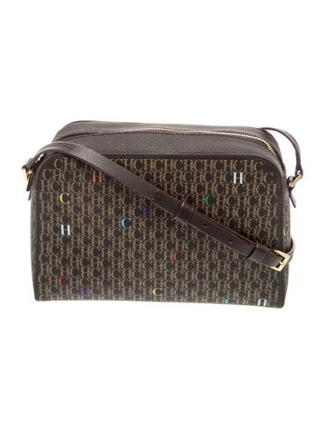 Carolina Herrera Leather Messenger Bag