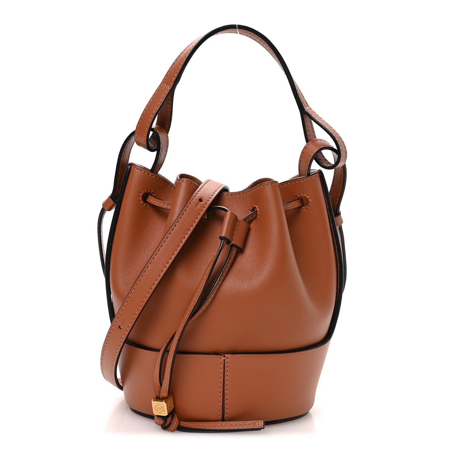 Loewe Calfskin Mini Balloon Bucket Bag Tan